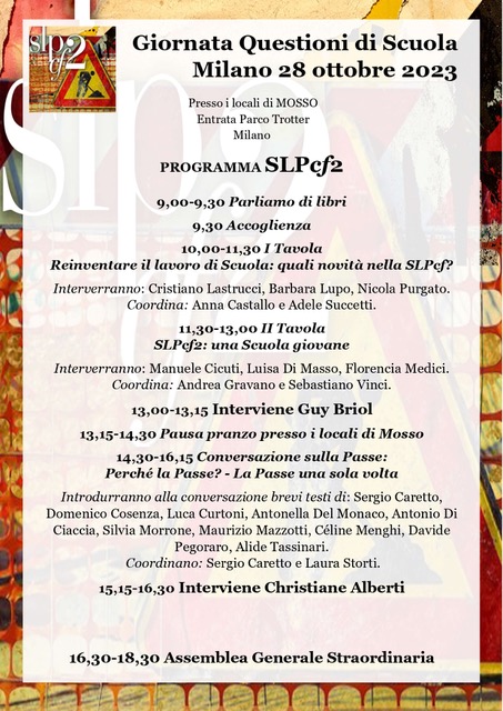 Giornata Questioni di Scuola Milano 28 ottobre 2023